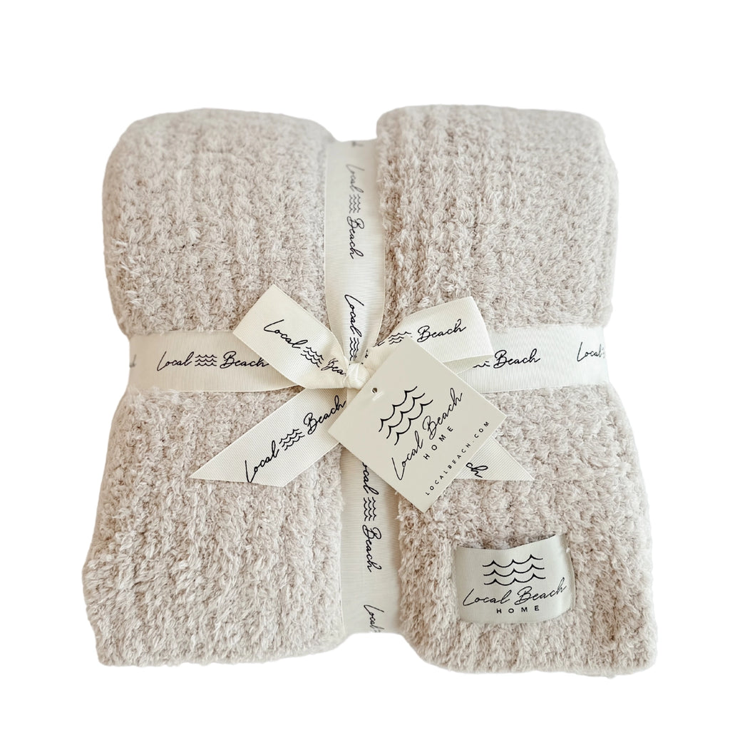 Ultra‑Soft Ribbed Cozy Throw Blanket – XL Double‑Layer Design