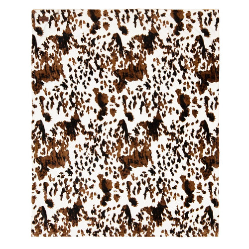 Tri‑Color Cowhide Plush Throw Blanket – Heavyweight, Ultra‑Soft Design